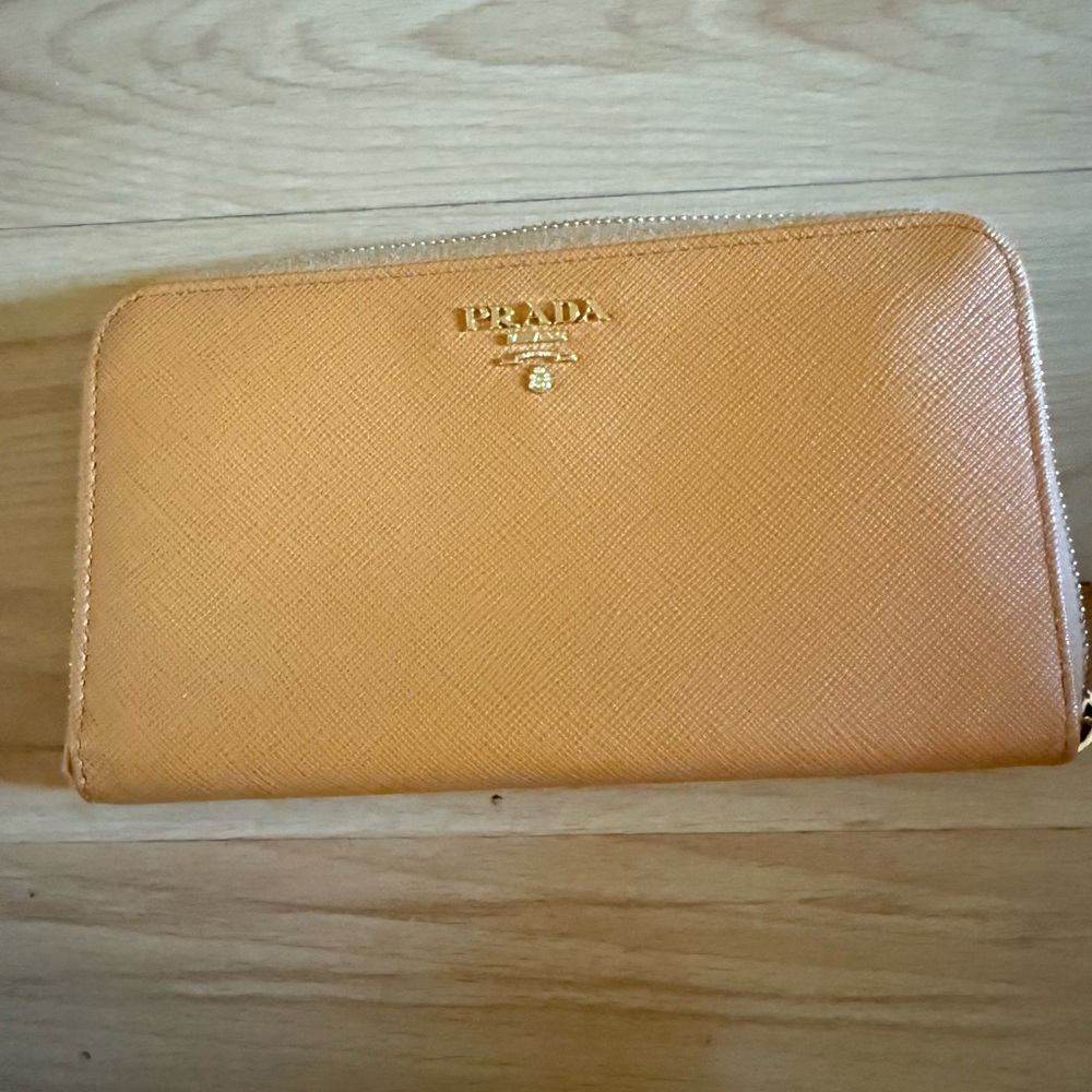 Prada Tan Leather Wallet